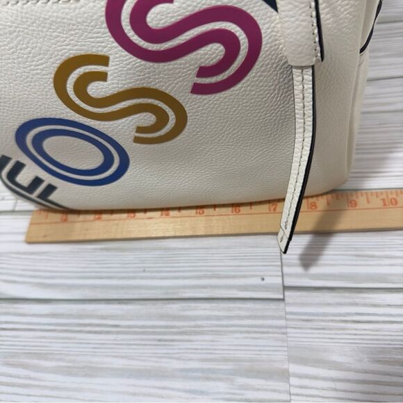 $198 NWOT FOSSIL MEGAN LEATHER MINI LILY WHITE BACKPACK - Picture 9 of 11